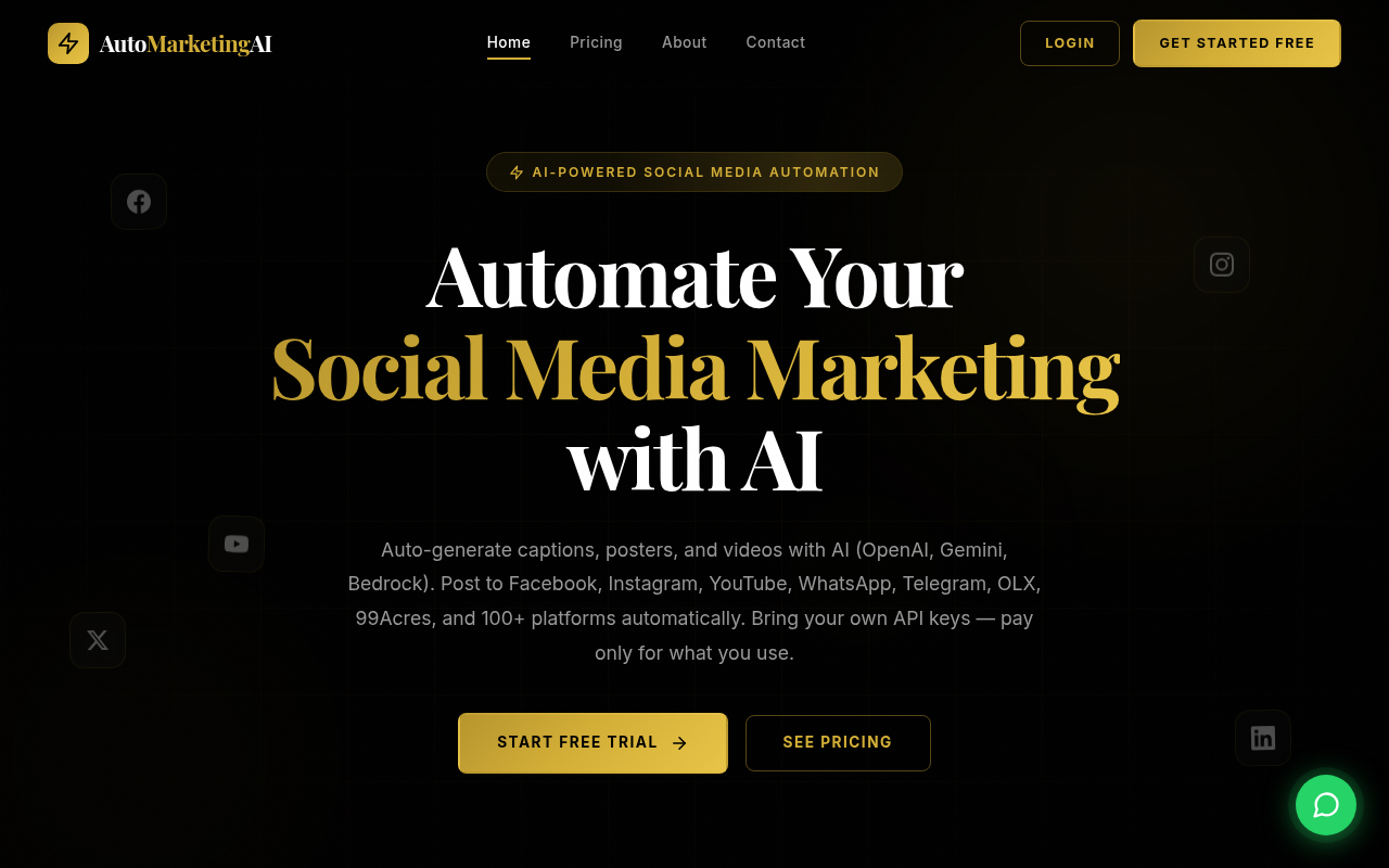 AutoMarketingAi — live product screenshot