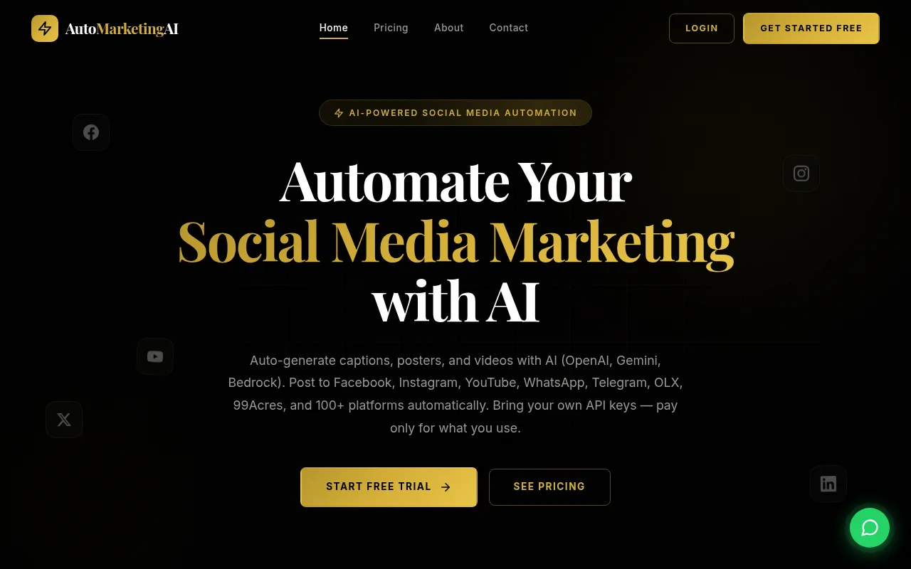 AutoMarketingAi — live product screenshot