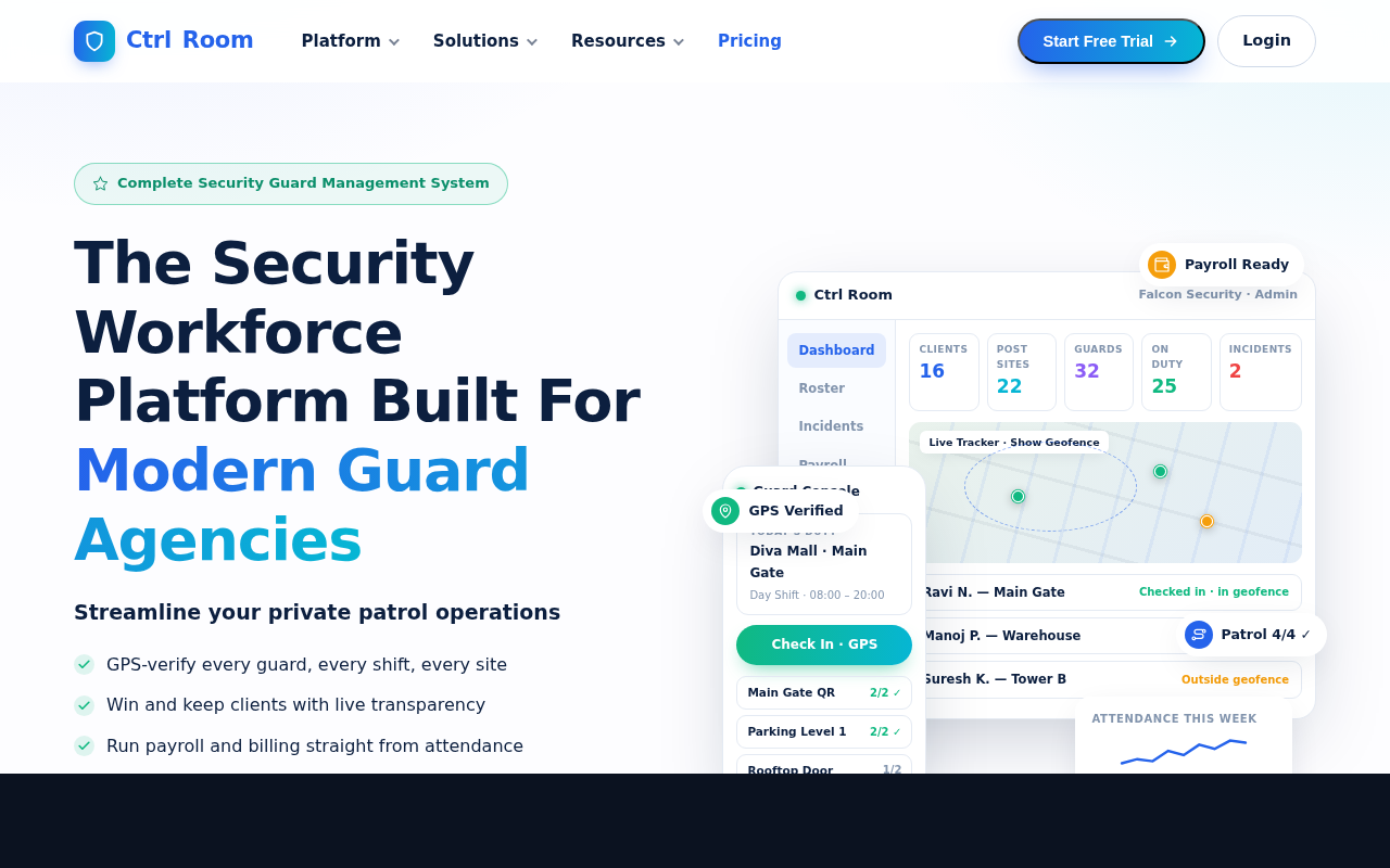Ctrl Room — live product screenshot